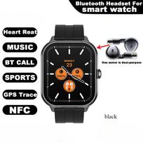 TWS 2 viename išmanusis laikrodis Ausinės Bluetooth ausinės Skambutis Vyrų sveikatos stebėjimas NFC Moteriškas sportinis rankinis laikrodis su ausinėmis