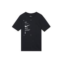Nike Sportswear Swoosh Club Print Short Sleeve Crew Neck T-Shirt Men Tops Black DJ5374-010 L