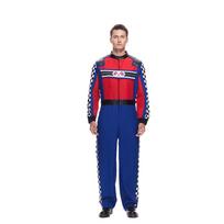 Men's Race Car Driver Costume Adult Halloween Finish Line Racer Outfits Cosplay Int:M