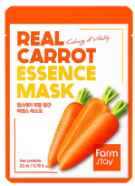 FARMSTAY Real Carrot, maitinanti ir skaistumo suteikianti lakštinė veido kaukė, 1 vnt.