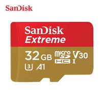 SanDisk Extreme Micro SD kortelė 128GB 256GB microSD TF kortelė Atminties kortelės U3 4K V30 A2 Class 10 UHS-1 flash kortelė 32GB 64GB 512GB Telefonui, kamerai, GoPro 【32GB】