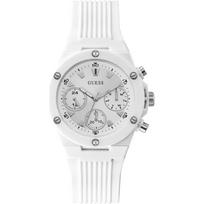 GUESS Athena Baltas Plastikas/Derva Moteriškas Kvarcinis GW0255L1 balta
