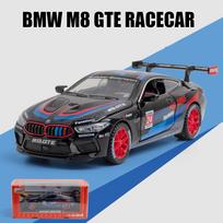 1/32 Scale M8 GET dyzelinio automobilio modelio žaislas, patraukiama atgal žaislinė transporto priemonė su garsu ir šviesa vaikams, mažiems berniukams, mergaitėms, dovanų kolekcija 1/32-17x7.5x4.5cm juoda