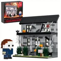 (Michaelio Myerso namas) Michael Myers Helovino namas 586 vnt. rinkinys - Edukaciniai konstravimo kaladėlės ir figūrėlės, Kolekcionuojama stalo puošmena Michael Myers House