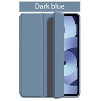 Planšetinio kompiuterio odinis dėklas, skirtas Samsung Galaxy Tab S11 S10 12.4 S7 FE S7 S8 S9FE Plus S6 S10 Lite A7 A8, atverčiamas dėklas, silikoninis minkštas smūgiams atsparus apsauginis dangtelis Tab S10Lite  tamsiai mėlyna spalva