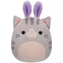 Squishmallows: Tally, pilka pliušinė katė su triušio ausimis – 20 cm