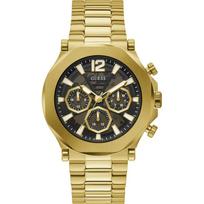 GUESS Edge Auksinio Nerūdijančio Plieno Vyriškas Kvarcinis Laikrodis GW0539G2 auksas
