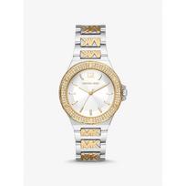 Michael Kors Lennox Pavé Dvi spalvos Logotipo Laikrodis MK7338 auksas