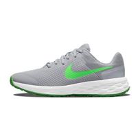 Nike Revolution 6 GS Šviesiai dūminės pilkos su žaliais akcentais vaikiški sportbačiai Tamsiai dūminės pilkos su chromo detalėmis DD1096-009 37.5