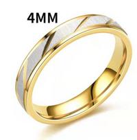 Madinga vyrų ir moterų pora Paprasto stiliaus sužadėtuvių dryžuotas žiedas jubiliejaus dovanos Papuošalai Priedai Anillos Mujer 6 beige