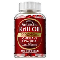 Antarkties krilio aliejus - Omega-3 EPA, DHA, Astaksantinas, Prieš senėjimą, Atminties palaikymas 120
