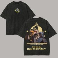 Anime gerbėjas Helldivers Naujas modelis skalbinti marškinėliai Visų metų drabužiai asmenybė Drabužiai Dideli dydžiai Unisex Y2k Trumpas aukštos kokybės L