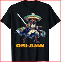 Meksikietiško Obi Juano filmo parodija Cinco De Mayo Meksikos diena juodi marškinėliai Unisex marškinėliai XXL