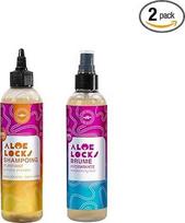 "Aloe Locks" valomasis baobabo ir dilgėlių šampūnas 250ml + drėkinamasis rūkas 250ml | Ramina galvos odos niežulį | Prieš pleiskanas | Skatina plaukų augimą