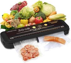 "Megawise" galingas, bet kompaktiškas vakuuminio sandarinimo aparatas "One-Touch Automatic Food Sealer" (juodas)