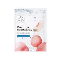 BOM Peach Hya Blend Moisturizing Mask - drėkinanti odą lakštinė veido kaukė, 1 vnt