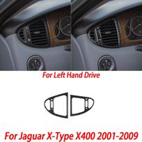 Jaguar X-Type X400 2001-2009 m. Anglies Pluošto Automobilio Interjero Aksesuarai CD Konsolė Langų Pakėlimo Apdaila Skaitymo Lempos Skydelio Lipdukas Black Carbon