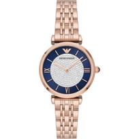 Emporio Armani Gianni T-Bar Daugiaspalvis Rožinio aukso Spalvos Metalinis Moteriškas Kvarcinis Laikrodis AR11423 rožinio aukso spalvos