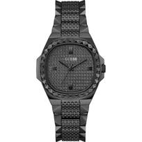 GUESS Rebellious Juodo nerūdijančio plieno Moteriškas kvarcinis laikrodis GW0601L2 juoda
