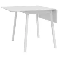 Valgomojo stalas Homcom 110x86x75cm., baltos spalvos 