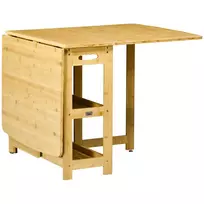Valgomojo stalas Homcom 149,5x80x73,5cm., šviesiai rudos spalvos 