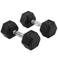 Rinkinys iš 2 hantelių Homcom 13,5x13,5x31cm., juodos/sidabrinės spalvos
