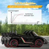 Vaikiškas elektrinis automobilis 111x61x45cm., juodos spalvos