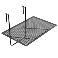 Pakabinamas balkono stalas 60,5x50,5x51cm., juodos spalvos