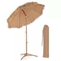 Lauko skėtis 200x218cm., šviesiai rudos spalvos