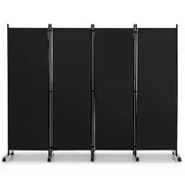 Širma 225x30x173cm., juodos spalvos