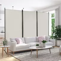 Širma 260x183cm., smėlio/juodos spalvos