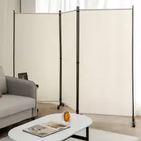 Širma 262x30x180cm., smėlio/juodos spalvos