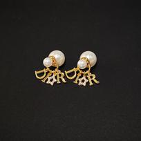 Naujos Mados Moteriški Retro Karoliukais Dvigubos Juostelės Auskarai Stud Elegantiškas Lengvo Prabangos Dizainas Madingi Universalūs Aksesuarai beige