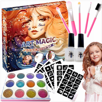 Laikinų tatuiruočių rinkinys mergaitėms su blizgučiais / Glitter tattoo
