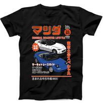 Miata MX5 MX7 JDM Drift Racing Car Žurnalo Plakatas Dovana Marškinėliai Juodi Marškinėliai 513 Unisex Marškinėliai XXXL