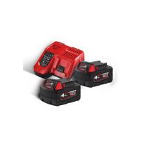4933459215 MILWAUKEE M18 AKUMULIATORIŲ IR ĮKROVIKLIO KOMPLEKTAS M18 NRG-402 (2X 4.0AH)