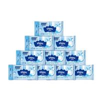 Kleenex Nešiojami vandenyje tirpstantys drėgni servetėlės (10 lapų x 10 pakuočių)