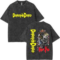 Anime Dorohedoro Kaiman skalbinti marškinėliai vyriški moteriški drabužiai Hip Hop Gotiški Y2k marškinėliai Oversized trumpomis rankovėmis medvilniniai marškinėliai viršutiniai drabužiai L