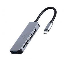 GEMBIRD USB Type-C 3-port USB hub USB3.1 + USB 2.0 with card reader