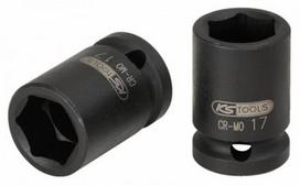 1/2" šešiakampė smūginė galvutė, trumpa 25mm, KS Tools