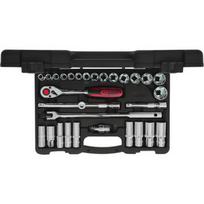 1/2" CHROME+ galinių raktų komplektas, coliniai dydžiai 30pcs, KS Tools