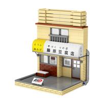 CaDA Initial D Scale Fujiwara Tofu Shop Initial D Official Licensed Building Blocks 414 Pieces Tofu 1/24 / (Fujiwara Shop)