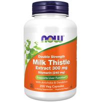 NOW Foods Milk Thistle Extract with Artichoke & Dandelion, 300mg Double Strength - 200 kapsulių