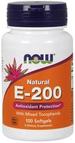 NOW Foods Vitamin E-200 - Natural (Mixed Tocopherols) - 100 kapsulių
