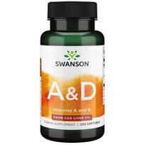Swanson Vitamins A & D - 250 kapsulių