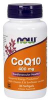 NOW Foods CoQ10 with Vitamin E & Sunflower Lecithin, 400mg - 30 kapsulių
