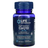 Life Extension Super Ubiquinol CoQ10 with Enhanced Mitochondrial Support, 50mg - 30 kapsulių