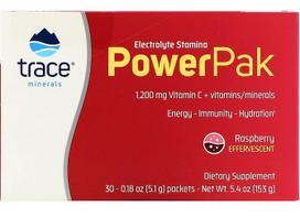 Trace Minerals Electrolyte Stamina Power Pak, Raspberry - 30 paketėlių