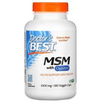 Doctor's Best MSM with OptiMSM Vegan, 1000mg - 180 kapsulių