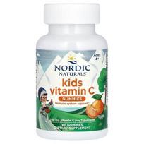 Nordic Naturals Kids Vitamin C Gummies, Tangy Tangerine - 60 guminukų